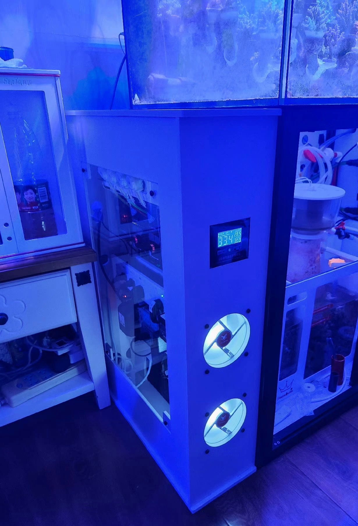 electrical box fish tank Flame-Retardant Aquarium Controller Cabinet with Cooling Fan & Tempera –  noopsychereeflight